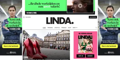 Screenshot campagne 'techniekbranche heeft meer vrouwen nodig'